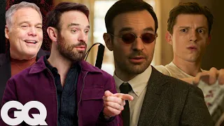 Charlie Cox Vincent D Onofrio React To Daredevil s Biggest Marvel Moments Action Replay