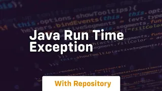 java run time exception