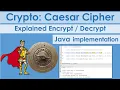 Crypto Caesar Cipher explained Java implementation