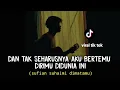 Download Lagu LIRIK LAGU || dan tak seharusnya aku bertemu dirimu (DIMATAMU - SUFIAN SUHAIMI) cover agusriansyah
