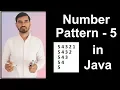 Number Pattern - 5 Program Logic in Java by Deepak