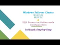 DAY Windows Failover Cluster Disk Quorum MSDTC and SQL Server on Cluster Configuration