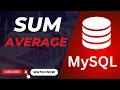 Find count sum and average of a column MySql Tutorial E3Schools English
