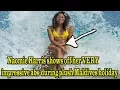Naomie Harris shows off her VERY impressive abs during plush Maldives holiday