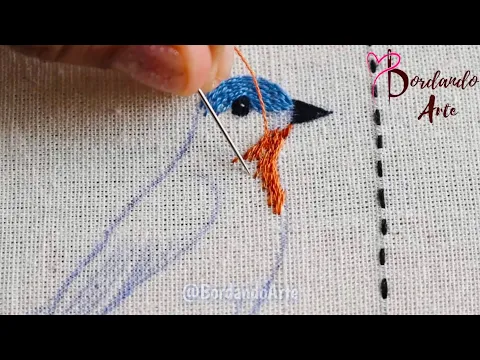 Download MP3 BORDADO A MANO PINTAR CON HILOS AVE | HAND EMBROIDERY NEEDLE PAINTING