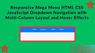 Responsive Mega Menu with HTML CSS and JavaScript Step-by-Step Guide