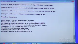 Oracle Oracle Number Functions Part - 1 by Siva