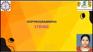 STRING IN JAVA OOP PROGRAMMING SNS INSTITUTIONS