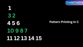 Part 33 Number Pattern printing in C