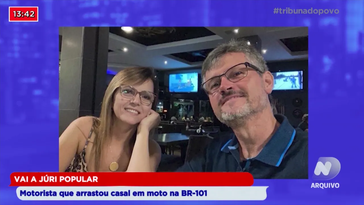 Vai a júri popular motorista que arrastou casal em moto na BR-101
