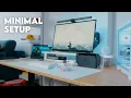how to build a clean minimal gaming desk setup tour
