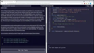 Learn ES6 Create Strings using Template Literals freeCodeCamp