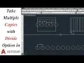 How to Take Multiple Copies With Divide Option in AutoCAD