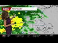 Monday rain warmer midweek pattern
