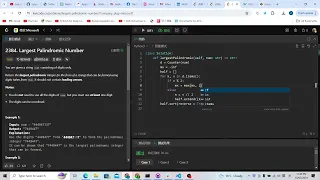 Leetcode 2384 Largest Palindromic Number greedy