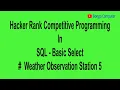 Hacker Rank SQL Problem Solved Weather Observation Station 5 DB2 MySQL Oracle MS SQL Server