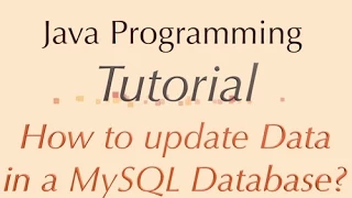 How to update Data in a MySQL Database
