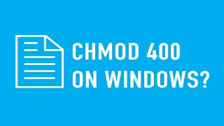How to do the CHMOD 400 Equivalent Command on Windows