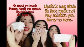 paano hindi mg stain ang lipstick sa face mask no need retouch ito tips ko