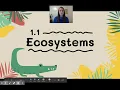 APES 1 1 Notes - Ecosystems