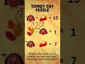 Thanksgiving themed Math Puzzle ANSWER REVEAL