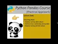 python pandas course-dealing with wrong data in DataFrame