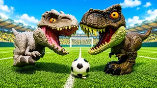 ¡¡T REX SE ENFRENTA A LA INDOMINUS REX EN UN PARTIDO DE FUTBOL!!! ⚽🦖