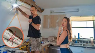 HE GOT ELECTROCUTED! Then We Found Something In The Ceiling…