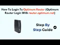 How To Login To Optimum Router Optimum Router Login With router optimum net