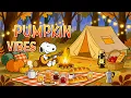 Snoopy’s Autumn Campfire Jazz 🍂☕ | Warm Pumpkin Season Nights \u0026 Relaxing Melodies for Reading