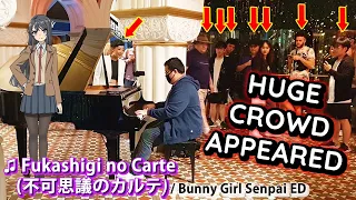 i played bunny girl senpai ed fukashigi no carte on piano in public