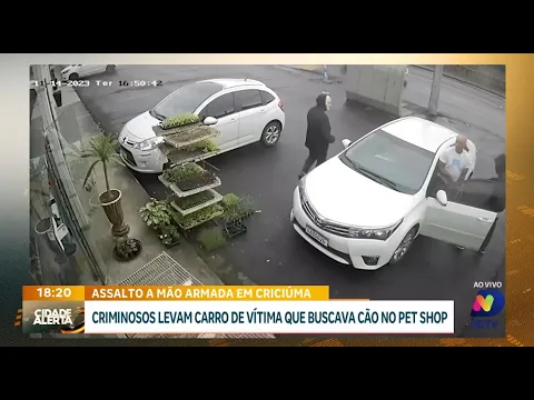 Criminosos levam carro de vítima que buscava cão no pet shop