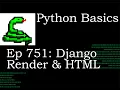 Python Basics Tutorial Django Render Function and HTML File