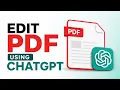 How to Edit PDF Files Using ChatGPT Edit PDFs Easily
