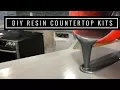 Countertop Resurfacing Kits with Metallic Epoxy in Silver Pearl White and Black