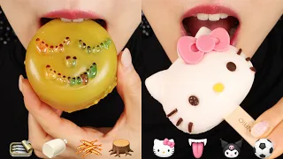 ASMR SANRIO ICE CREAM, THAI SNACKS, WAX CANDY, TONGUE JELLY 🍦