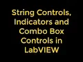 String Controls Indicators and Combo Box Controls in LabVIEW