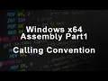 Windows x64 Assembly Part1 Calling Convention
