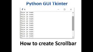 Scrollbar in Tkinter Python Tkinter GUI Tutorial part14