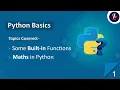 Python Tutorial for Beginners in Hindi Built-in Functions in Python Python For Mathematics