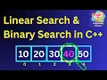 Linear Search Binary Search in C DSA for Beginners