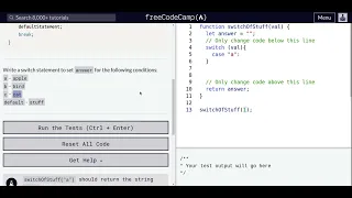 Lesson 77 Basic JavaScript Adding a Default Option in Switch Statements