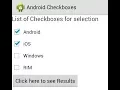 Android Tutorial for Beginners - Checkbox Basics Example with source code
