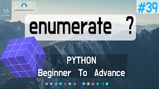 enumerate in Python Python Beginner to Advance in Hindi
