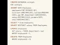 SQL Tutorial Create Database Insert Update Delete Select Queries College Employeee