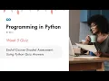 Programming in Python Week 5 End-of-Course Graded Assessment Using Python Quiz Answers