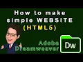 Adobe Dreamweaver Creating a basic Website with HTML5