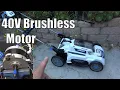 Hart 40V Brushless lawn mower teardown w 40V brushless motor