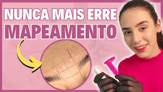 Mapeamento de Sobrancelha PERFEITO Para Iniciantes. ( Com Paquímetro e Linha )