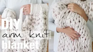 how to arm knit a blanket in 45 minutes with simply maggie new 